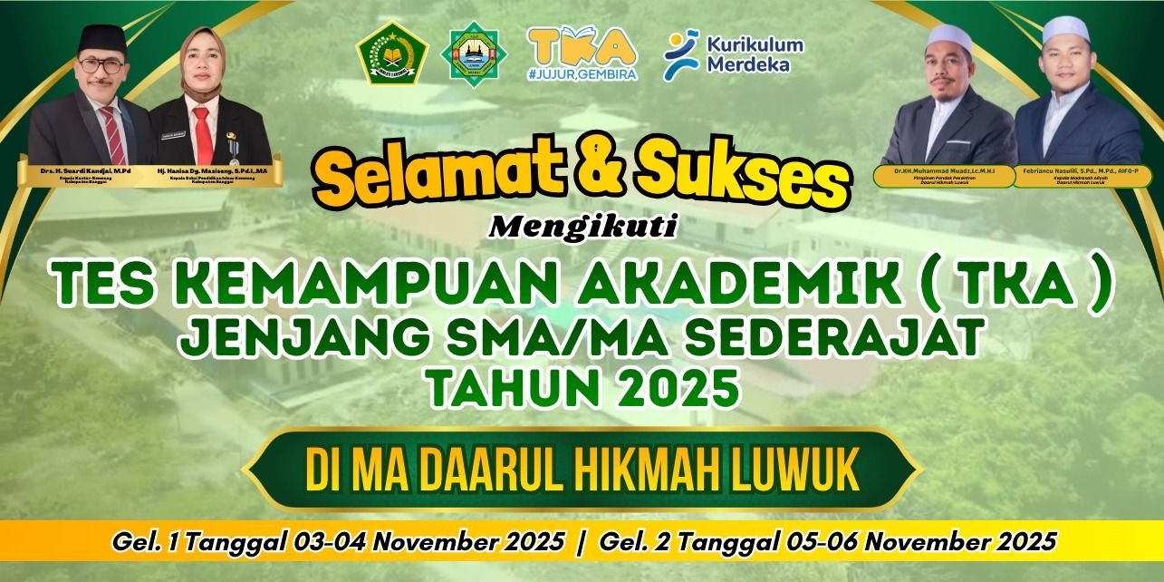 Ukur Capaian Akademik, Santri MA Daarul Hikmah Luwuk Laksanakan TKA 2025